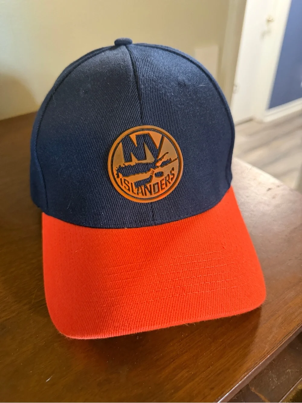 NHL Islander Two-Tone Navy and Orange Cap